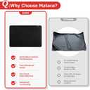 Matace 76x52 Fireproof Grease Mats for Under Outdoor Grill, Extra Large Double-Sided Fire Retardant Silicone Floor Mat for BBQ, Camping Stove, Fire Pit, Waterproof Patio & Deck Protector, Black