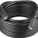 TOOLCY Pressure Washer Hose, 3400 PSI, 25 ft 1/4" Kink Resistant Power Washer Hose M22 Replacement for Ryobi, Troy Bilt, Greenworks, Craftsman High PressureWashers (Black)