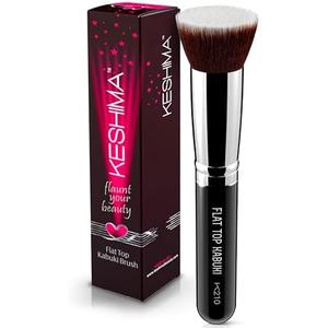Flat Top Kabuki Foundation Brush By KESHIMA - Premium Makeup Brush for Liquid, Cream, and Powder - Buffing, Blending, and Face - 1.2" Top Diameter