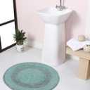 Home Weavers Radiant Collection 100% Cotton Bathroom Rugs Set, Bathroom Dcor, Washable Rug, Extra Soft and Absorbent Bath Rug, Kitchen Mat, Bath Mat Set, Bath Floor Mat Non Slip, 22" Round, Blue