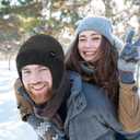 Fashion Knit Beanies Hats, Men Women Warm Beanie for Winter, Fleece Lined Beanie, Thermal Thick Snow Skull Cap (Gray)