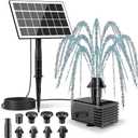 SZMP Solar Fountain Pump for Bird Bath,No Battery Solar Water Fountain 9.84ft Power Cord Outdoor Garden Decor (Not Working on Cloudy Days)