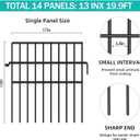 14 Panels Animal Barrier Fence, No Dig Fences, 13in(H) X 19.9ft(L) Garden Fence Animal Barrier for Rabbit and Dog Under Fencing Barrier, Rustproof Metal Fences Border for Outdoor, Yard, Patio