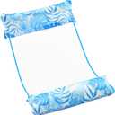 2 x Sloosh Hammock Pool Floats Adults, 4-in-1 Multi-Purpose Inflatable Pool Floaties Soft PVC Water Hammock Lounge (Blue)