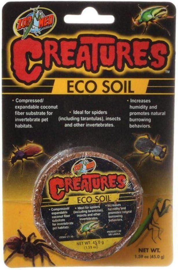 Zoo Med 3 Pack of Creatures Eco Soil, 1.59 Ounces Each, Coconut Fiber Substrate for Invertebrate Pet Habitats