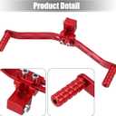 Motoforti 11mm Universal Adjustable Motorcycle Dual Way Gear Shift Lever Footrest Pedal Shifter Adapt Refit Accessories 50cc-160cc CNC Aluminum Alloy Red