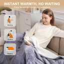 Electric Blanket Twin Size - Purple Heated Blanket 62X84in Double Sided Flannel Sherpa Heating Blanket with 5 Heat Settings & 10 Hours Auto-Off, Machine Washable, Grandma Gifts(Lavender Purple)