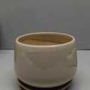 G EPGardening Ceramic Plant Pots - 9 Inch Round Planter, Ceramic Flower Pots with Drainage and Saucer, Modern Indoor Outdoor Planter, Room Decor, Home Gifts, Beige