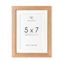 5x7 Picture Frame, Solid Oak Wood 5x7 Photo Frame with Mat to 4x6, 7x5 Picture Frames for Wall and Tabletop Display, Natural Oak 5 x 7 Frame, Set of 1