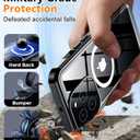 Temdan Magnetic for iPhone 13 Pro Max Case Waterproof,Built-in Screen Protector[IP68 Underwater][Upgrade Military Dropproof][Compatible with MagSafe] Full Body Shockproof Translucent Case 6.7''-Blue