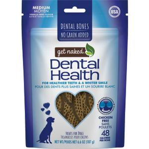 Get Naked Grain-Free Medium Dental Chew Bone 6.6Oz Bag (0.66 Ounce (Pack of 10))