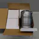 Lichamp LED Camping Lantern, Pack of 4 Battery Powered Flashlight for Power Outages, Portable Collapsible Hanging Light Essential for Home, Outdoor, Emergency Lamp Survival Kit Gear for Hurricane, Gray