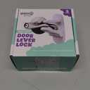 Door Lever Lock (3 Pack) Prevents Toddlers from Opening Doors. 3.25" L * 1.5" W * 4.5" H Easy One Hand Operation for Adults. Durable ABS with 3M Adhesive Backing. Simple Install, No Tools Needed.