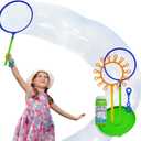 Giant Bubble Wand Set for Kids and Adults with Concentrated Refill, Fun Outdoor and Indoor Activity for Girls, Boys, Toddlers and Children to Enjoy