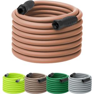 Flexzilla Colors SwivelGrip Garden Hose 5/8 in. x 100 ft., Lightweight All-Weather Water Hose, Durable and Flexible, Leak-Free Connections, Red Clay