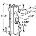 Prime-Line K 5438 Security Screen or Storm Door Lever Set, Contemporary, Black Finish, Keyed (1 Set) (Not Universal)