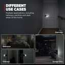 Kwikset Halifax LED Motion Activated Light Up Passage Door Lever for Closet and Hallway Doors, Reversible Non-Locking Handle Lever, Matte Black, with Microban Protection (1 Pack)