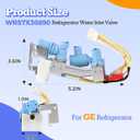 WR57X30890 WR57X30891 Refrigerator Water Inlet Valve Compatible with GE Refrigerator, GSS25GSHNCSS GSS25GYPFCFS GSS25GMHKCES GNE25JYKGFFS etc. Replacement Part WR57X26569 WR57X30891 4960186 AP6891693