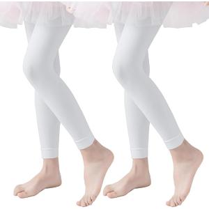 EPEIUS Ballet Tights for Girls Footless Dance Tights Toddler Soft School Stockings Kids Leggings Pantyhose, 3-5T