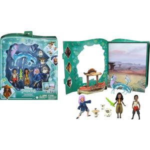 Mattel Disney Princess Toys, Raya Classic Storybook Set with 7 Characters Including Raya, Human Sisu & Dragon Sisu Small Dolls, Inspired by the Movie Mattel Disney Princess Toys, Raya Classic Storybook Set with 7 Characters Including Raya, Human Sisu & Dragon Sisu Small Dolls, Inspired by the Movie