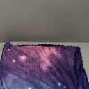 Solfres Small Weighted Lap Pad Blanket Throw for Kids Boys Teens 20in x 23in 5 Lbs - Sleep Therapy Plush Travel Size with Removable Cover, Galaxy Space Stars, Washable, Dark Blue (20"x 30" 5lbs, Purple Blue/Blue (With Removable Cover))