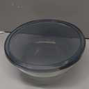 Large Glass Mixing Bowl with Lid,6.3 Quart Thickened Bowl Edges Clear Glass Salad Cooking Bowls for Sourdough, Salad and Storage Prepping