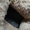 DUMOS 30.7 Inch Large Donut Dog Bed for Indoor Use, Fluffy Faux Fur Plush