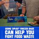 Ziploc Gallon Food Storage Freezer Bags, Stay Open Design, Easy to Fill, 66 Count