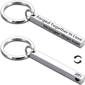 ZZP 6 Year Anniversary Keychain, Iron Gifts for 6th Anniversary, Iron Anniversary Gifs for Him Her, Wedding Registry Ideas, Birthday Stocking Stuffers for Adults, 6th Year Wedding Presents