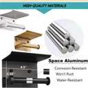 Toilet Paper Holder Toilet Paper Hanger with Mobile Phone Storage Shelf -Wall Mount (4# Golden)