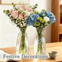 35 Pcs Plastic Bud Vases Bulk 2.36 x 6.69 Inch Shatterproof Plastic Vase Clear Small Flowers Container for Dinners Living Room Wedding Party Hotel Restaurant