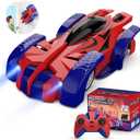 Wall Climbing Remote Control Car, Dual Mode 360 Rotating RC Stunt Cars with Headlight,Rechargeable Toys for Boys Gift for Boys 4 5 6 7 8-12 Year Old (Red)
