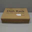 SNTD Dish Drying Rack - Small Dish Rack for Kitchen Counter, Stainless Steel Dish Drainer with Utensil Holder and Drainboard, 11" W x 15" L (Grey) (Gray)