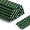 AGTEK Garden Stakes 48'' Plant Sticks, 50PCS Plastic Coated Steel 4ft Plant Stakes Support for Growing Climbing Plants, Tomato Stakes Gardening Supplies