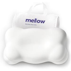 Mellow Cloud Alignment Pillow Ergonomic Support for Neck & Spinal Alignment, Dual Height, Adjustable Fill, Machine Washable Cover