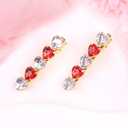 2Pcs Valentines Heart Hair Clips Rhinestone Heart Hair Barrettes Red White Hearts Hair Pins Cute Hair Accessories for Women Girls Valentines Day Party Supplies