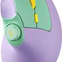 seenda Ergonomic Mouse Wireless, MOU-302 Bluetooth Vertical Mouse Rechargeable, Volume Knob, Silent Mice & 1000/1600/2400 DPI, 3 Multi-Device Connection for Windows/PC/Laptop/Mac/MacBook, Purple