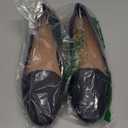 BABUDOG Womens Flats with Synthetic Leather,Classic Black and White Flats Shoes,Dress Shoes for Women(Black.US8)