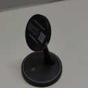 Magnetic Wireless Charger Stand 15W Fast Mag-Safe Charger for iPhone 17/17 pro/ 17 Air/ 17 pro max 16/15/14/13/12 Series Magnet Wireless Charging Station/Pad with Sleep-Friendly Light for AirPods (Black)