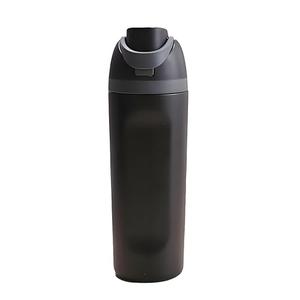 Generic Insulated stainless steel kettle with straw, ideal for sports and travel, BPA-free (black), Same capacity