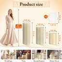 3 Pcs Foldable Cardboard Cylinder Pedestal Stands for Party Wedding