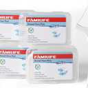 FAMILIFE Floss Picks, 240 Count Unflavored Dental Floss Cleaner, Tooth Picks Flossers with 4 Travel Handy Cases, Helps to Fight Tooth Decay and Keep Your Teeth Clean,Flossing Sticks for Family