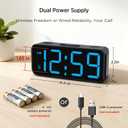 Peakeep Small Mini Digital Alarm Clock Battery Operated for Bedroom Travel, 1.65" Numbers Large Display Cordless Clock for Beside Seniors Elderly, Auto Manual Dimmers, 5 Levels Volume