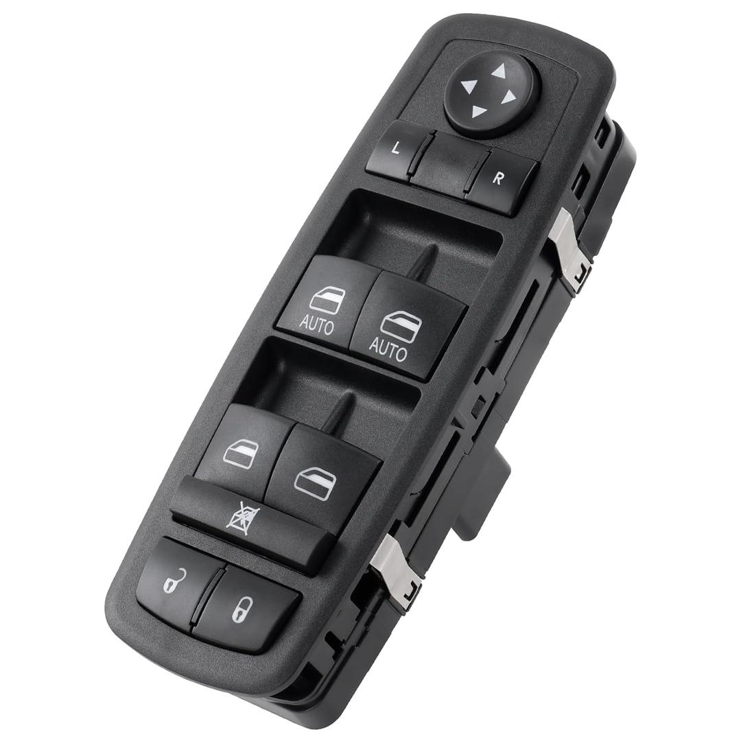 Power Window Switch Driver Side Master Control Button Compatible with 2012-2014 Chrysler Town & Country, Dodge Grand Caravan, Dodge Ram 1500 2500 3500, Replaces# 68298866AA, DWS1711