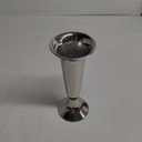 Deco 79 Aluminum Metal Decorative Vase Fluted Centerpiece Vase, Flower Vase for Home Decoration 4" x 4" x 10", Silver