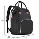 Femuar Diaper Bag Backpack Multifunction Maternity Nappy Baby Bag for Girls & Boys Large Capacity Travel Diaper Bags Dark Black