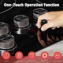 30 Inch Electric Cooktop Karienvir, 5 Burner Cooktop 8500W Built-in Electric Stove Top, Anti-slip Knob & Touch Control, Dual-Ring Burner, 30" Safety Lock, Timer, 220V Hardwired