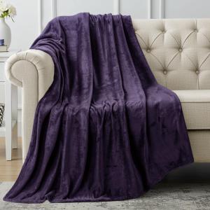 Utopia Bedding Fleece Blanket Throw Size Purple 300GSM Luxury Anti-Static Fuzzy Soft Microfiber Blanket for Couch, Sofa and Bed (50x60 Inch)