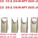 18 Quick Coupler Mate Pipe Clamps Includes 4 Duo-Jaw Sets(2 * 1/2" + 3/4" and 2 * 7/8" + 3/8" Jaw) for Hydraulic Pipe Clamps Quick Coupler Tool Suitable Excavators, Tractors etc.