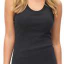 Papinelle Women's Milla Cotton Tank Top - Shelf Bra Lining, Light Support, Soft Rib-Knit Loungewear & Sleepwear, Medium